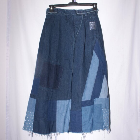 NWT Free People Wild is the Wind Denim Wrap Maxi Skirt Size XS - Picture 4 of 7